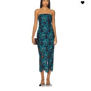 MILLY Kait Bloom Dress in Turquoise